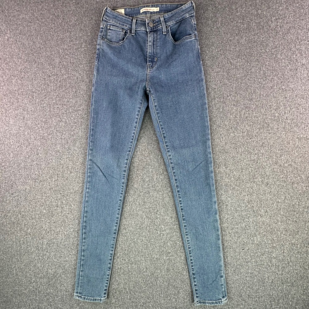 Levi's Jeans Women 25 721 High Rise Skinny Blue Denim Stretch Excellent